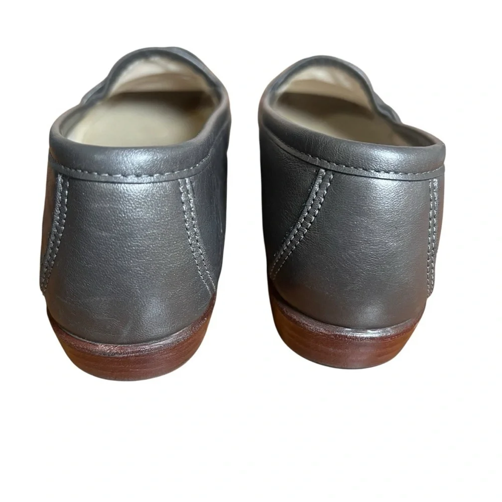 VTG SAS Tripad Comfort Womens Flat Loafers Leather Pewter Pennyloafer Size 7.5 N